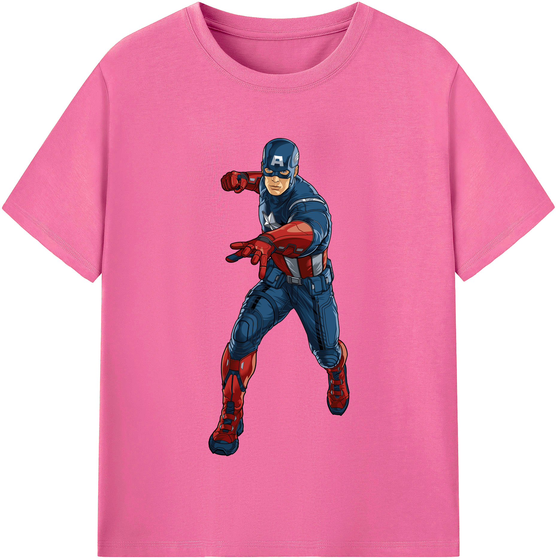 （画像用） アベンジャーズ The Avengers レディースカジュアルプリントTシャツ（綿100％）